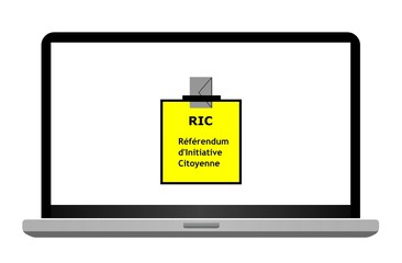 Sticker - RIC, référendum d’initiative citoyenne dans un ordinateur