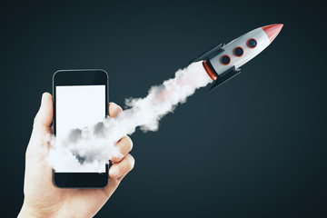 Canvas Print - startup and mobile concept