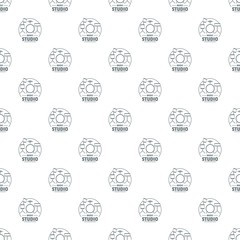 Wall Mural - Drum kit pattern vector seamless repeat for any web design