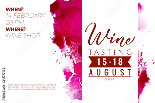 Wine Tasting Invitations Template Lettering Wine For Logo Or Your