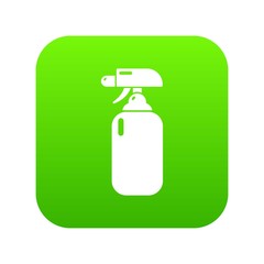 Wall Mural - Fire extinguisher icon green vector isolated on white background