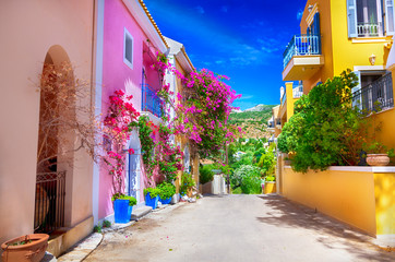  Ulica w Kefalonia, Grecja