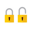 Lock open and lock closed icons. Padlock symbol - stock vector.