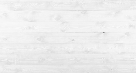 Wall Mural - White wood texture background top view. Light wooden surface backdrop.