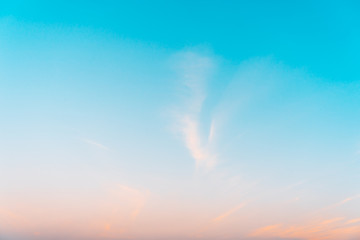 Wall Mural - abstract gradient sunrise in the sky with blue and orange natural background.