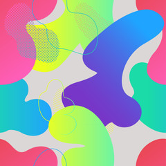 Wall Mural - Seamless pattern with fluid gradient shapes.