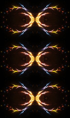 Canvas Print - abstract artistic colorful modern fractals artwork as an x-mark