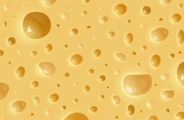 Vector realistic cheese background. Texture of cheese