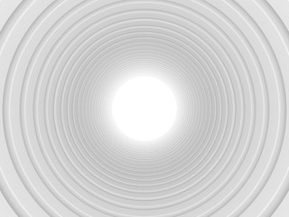Aufkleber - Abstract of white circle space ,Perspective of future architecture building.Futuristic idea design, 3D rendering.