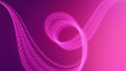 Wall Mural - Horizontal abstract color background with wavy blurred shapes. Wallpaper template is vibrant pink to purple gradient. Vector illustration.