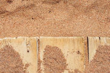 Fine beach sand in the summer sun