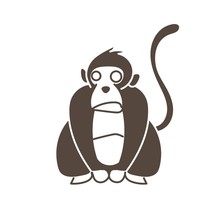 Monkey Cartoon Graphic Vector
