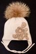 Knitted hat with fluff