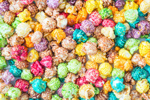 Colorful Candy Popcorn Background