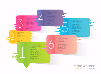 Wall Mural - Vector info graphics for your business presentations. Can be used for website layout, numbered banners, diagram, horizontal cutout lines, web design.