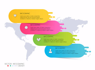 Wall Mural - Vector info graphics for your business presentations. Can be used for website layout, numbered banners, diagram, horizontal cutout lines, web design.