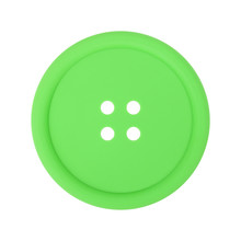 Clothes, Shoes And Accessories - Green Button Isolated