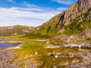 Canvas Print - Seascape on Andoya island Norway