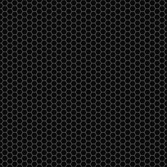 Wall Mural - Vector seamless pattern. Hexagon grid texture. Black-and-white background. Monochrome honeycomb design. Vector EPS 10