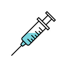 Syringe Icon. Isolated On White Background