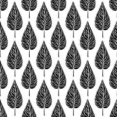Wall Mural - Leaves seamless vector pattern.