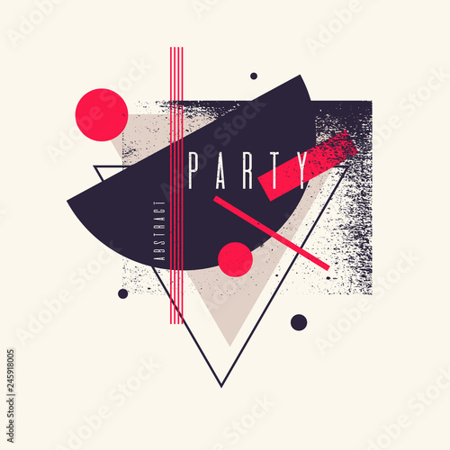 Fotografía Retro abstract geometric background