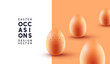 © James Thew - Happy Easter chocolate eggs background with realistic pastel coloured eggs. Vector illustration.