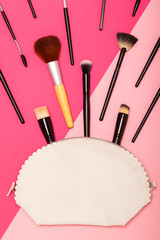 Canvas Print - Make up brushes collection