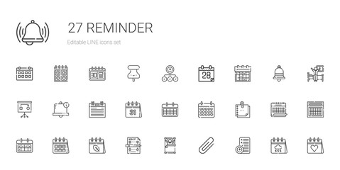 Sticker - reminder icons set