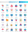 © lembergvector - Vector set of trendy flat gradient Cyber security icons.