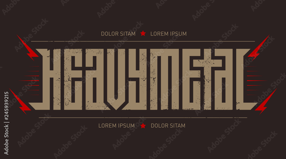 Heavy Metal Script Rpide Heavy metal - brutal font for labels, headlines, music posters or t ...