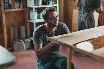 Wall Mural - Artisan Carpenter Working in his Workshop