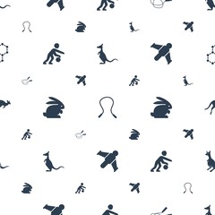 Sticker - jump icons pattern seamless white background