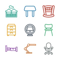 Canvas Print - furniture icons