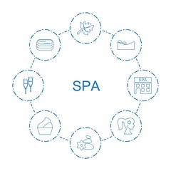 Wall Mural - 8 spa icons