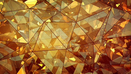 Wall Mural - Triangulated multilayered glass construction abstract 3D rendering