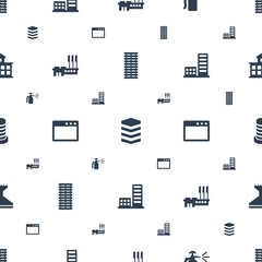 Wall Mural - window icons pattern seamless white background