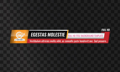 Wall Mural - Unique Video headline title or lower third template. High detailed Vector illustration
