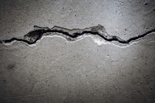 Texture Crack In Concrete Wall Close-up