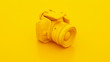 Yellow DSLR Camera. 3D illustration