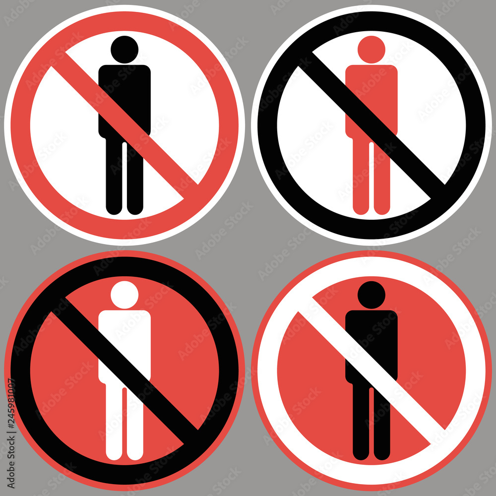 No men allowed.  A sign identifying gender differences, limiting presence in a given territory.