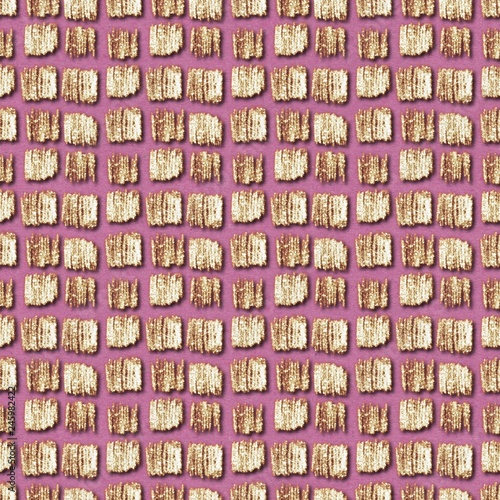 Seamless pattern golden squares. Decorative background with glitter