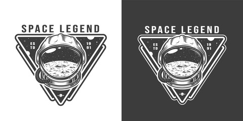 Wall Mural - vintage monochrome space badge