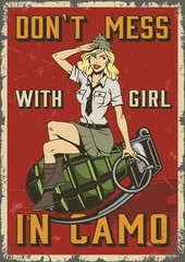 Poster - Retro military colorful poster