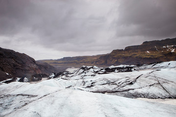 Wall Mural - The beauty of the Sólheimajökull glacier in Iceland