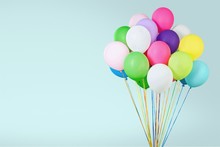Bunch Of Colorful Balloons On Background