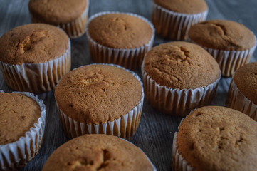 muffin on wooden background