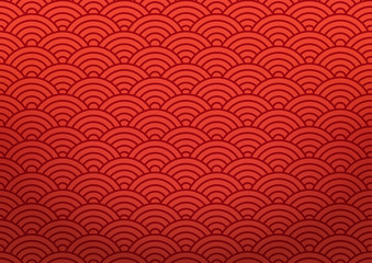 Red chinese oriental background with shadow. Vector illustration