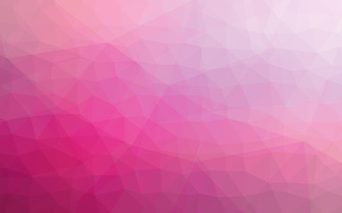 Aufkleber - Pink geometric background with low poly triangle shapes design