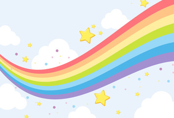 Wall Mural - sky rainbow background template